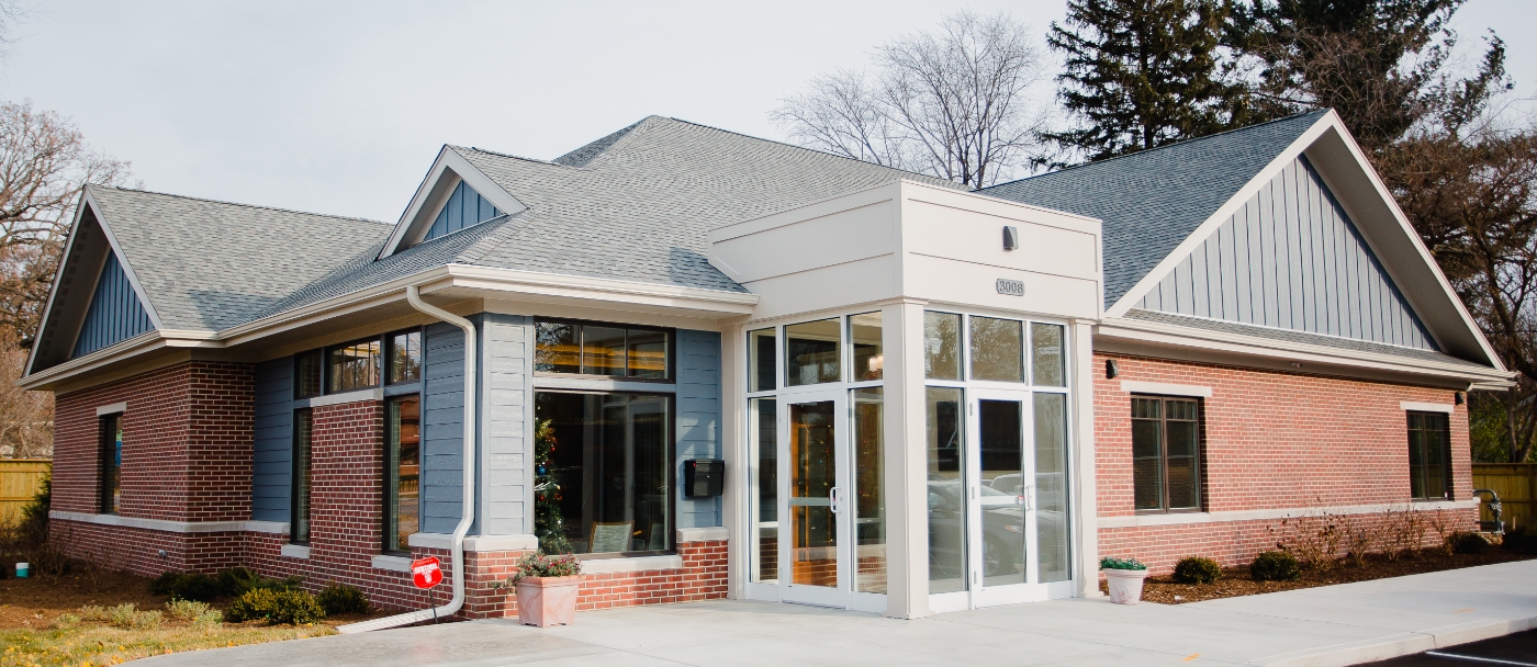 Outisde the Edgewood Dental office 
