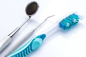 Dental instruments of sterile tray