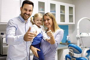 family at the dentist’s office