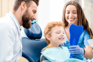 boy in dental chair